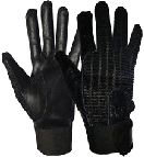 black leather driving gloves